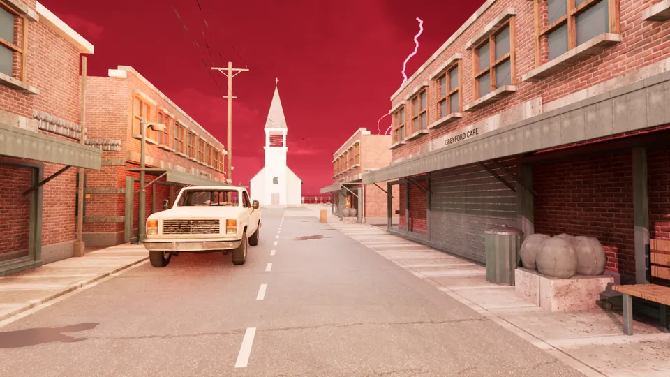 Tempest — In-engine captures, same street, same camera